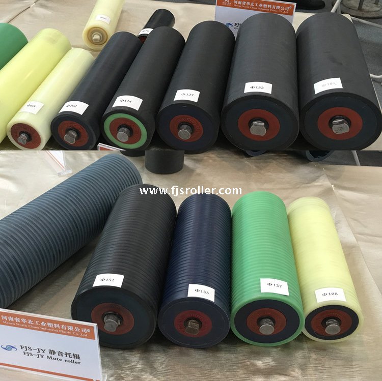 UHMWPE HDPE trough roller for belt conveyor high quality plastic conveyor carrying idler